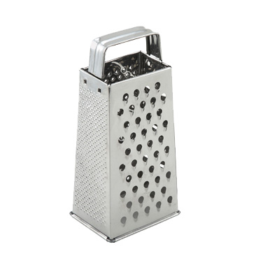 Winco SQG-1 Grater, 4" x 3" x 9", tapered, with handle, stainless steel