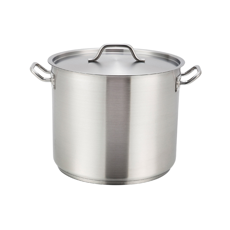 Winco SST-80 Stainless Steel Stock Pot 80 Qt w/ Cover