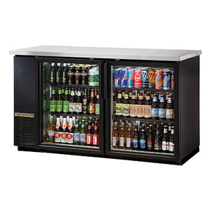Two-Section Back Bar Cooler with (2) Glass Doors and (3) 1/2 Keg Capacity