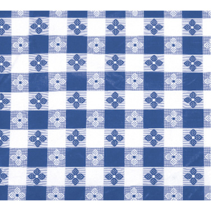 Winco TBCS-52B Table Cloth, 52" x 52", square, pvc material with cotton lining, blue checkerboard
