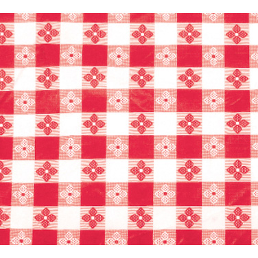 Winco TBCS-52R Table Cloth, 52" x 52", square, pvc material with cotton lining, red checkerboard