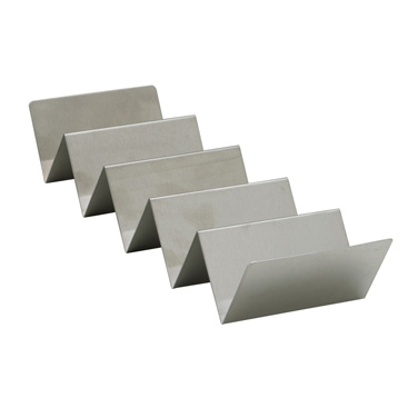 Winco TCHS-45 Taco Holder, 13-1/10"W x 4"D x 2-3/10"H, holds 4-5 tacos, stainless steel, brushed finish