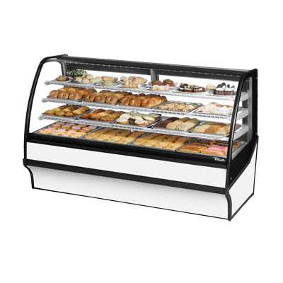 Display Merchandiser, Non-Refrigerated (Dry), Curved Glass Front