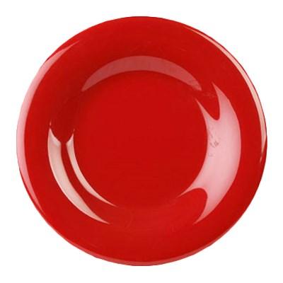 Thunder Group CR012PR 11-3/4" Pure Red Wide Rim Melamine Plate