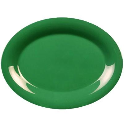 Thunder Group CR209GR Platter, Green, 9-1/2" X 7-1/4", Oval, BPA Free, NSF