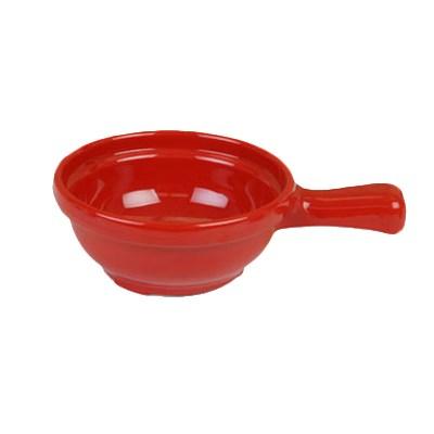 Thunder Group CR305PR 10 oz. Pure Red Melamine Soup Bowl with Handle
