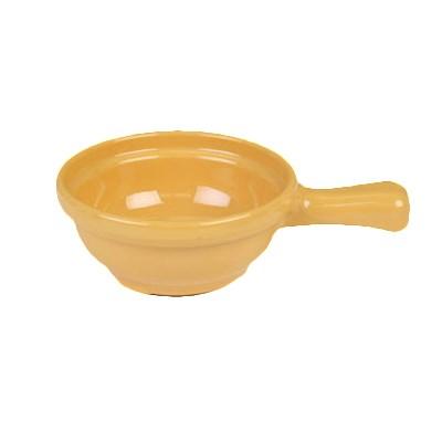 Thunder Group CR305YW 10 Oz. Yellow Melamine Soup Bowl with Handle