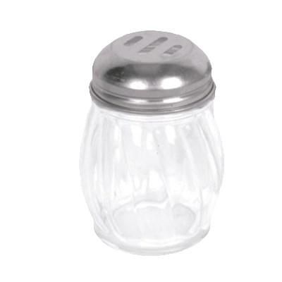 Thunder Group GLTWCS006 6 Oz Cheese Shaker, Stainless Steel Slotted Swirl