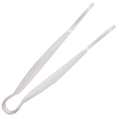 Thunder Group PLFTG006CL 6" Polycarbonate Flat Grip Tongs,  Clear, NSF