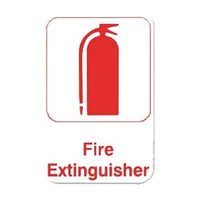 Thunder Group PLIS6913RD 6" X 9" Information Sign With Symbols, Fire Distinguisher