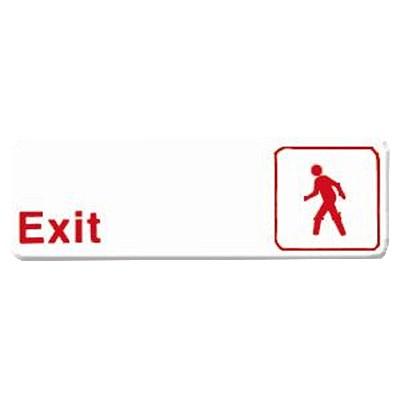 Thunder Group PLIS9307RD 9" X 3" Information Sign With Symbols, Exit