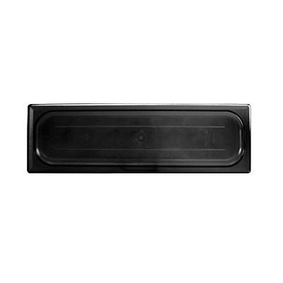 Thunder Group PLPA7120LCBK Half Size Long Solid Cover For Polycarbonate Food Pan, Black