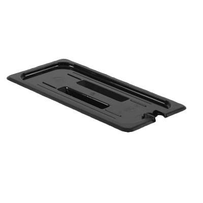 Thunder Group PLPA7130CSBK Third Size Slotted Cover For Polycarbonate Food Pan, Black