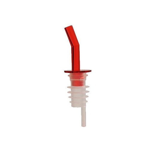 Thunder PLPR800RD Red Spout Flow Liquor Pourer without Collar, SAN (Plastic)