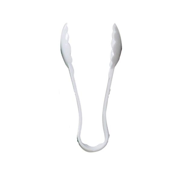 Thunder Group PLSGTG006WH Polycarbonate Scallop Grip Tongs, 6" White, NSF