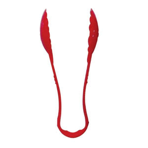 Thunder Group PLSGTG009RD 9" Polycarbonate Scallop Grip Tongs, Red, NSF