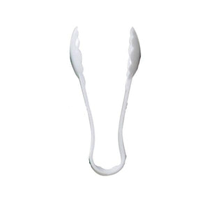 Thunder Group PLSGTG009WH 9" Polycarbonate Scallop Grip Tongs, White, NSF