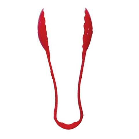 Thunder PLSGTG012RD 12" Polycarbonate Scallop Grip Tongs, Red, NSF