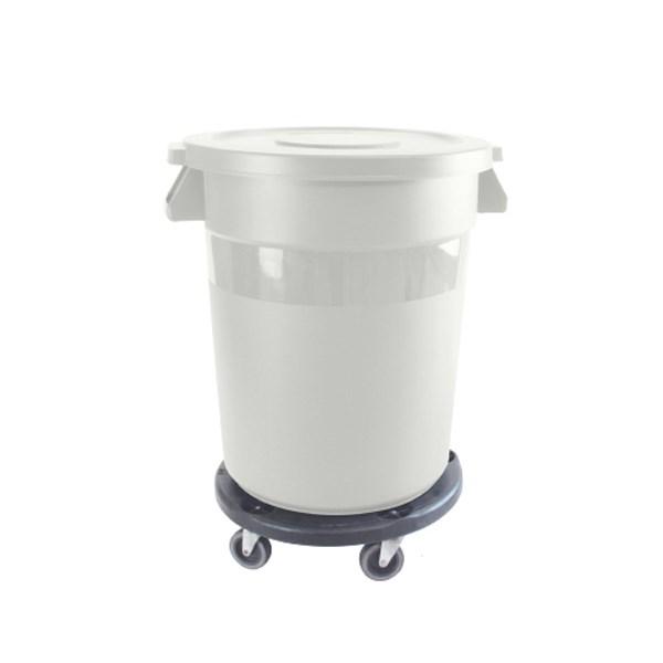Thunder Group PLTC020W Trash Can, 20 Gallon, Round, White, Plastic