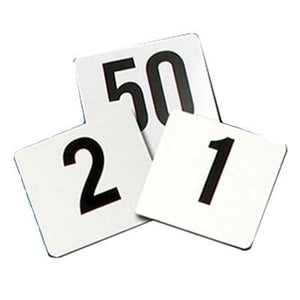Thunder Group PLTN4025 Table Number Cards, 4" X 4", Numbers 1-25, Plastic