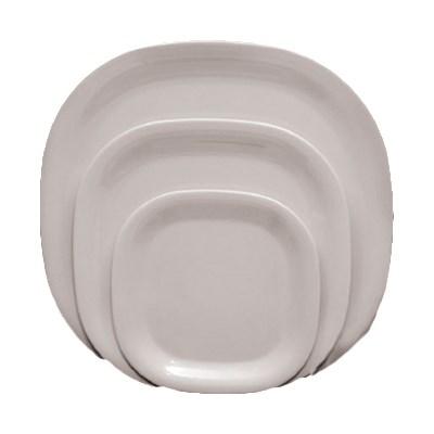 Thunder Group PS3008W Square Plate, 8-1/4", Square With Round Corners, BPA Free, NSF