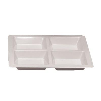 Thunder Group PS5104W Compartment Plate, 13-1/2" X 13-1/2" X 1-3/8", Square, BPA Free, NSF