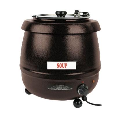 Thunder Group SEJ32000C Soup Warmer - 10.5 Qt., Stainless Steel, Brown Color