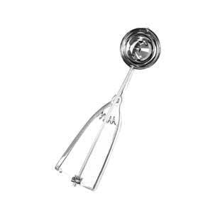Thunder Group SLDA008 4 Oz Stainless Steel Disher- Ambidextrous Twin Grip Handle 2-3/4" Dia