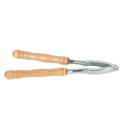 Thunder Group SLLC116W Lobster Cracker, 6", Jagged Ridges, Wide Swing Handles, Stainless Steel With Wood Handle