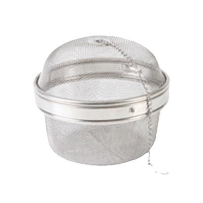 Thunder Group SLTB005 Tea Strainer, 4-3/8" Dia, Tea Ball With Chain And Mesh Lining, 18/8 Stainless Steel