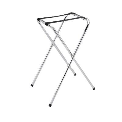 Thunder Group SLTS001 Tray Stand, Folding, 2 Nylon Straps, Metal Tubing, Chrome Plated