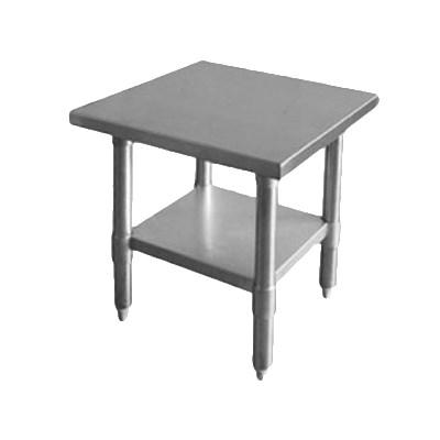 Thunder Group SLWT42412F 24" X 12" X 35" 430 Stainless Steel Work Table, Flat Top