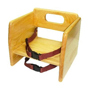 Thunder Group WDTHBS018 Natural Wood Stacking Booster Seat, K/D