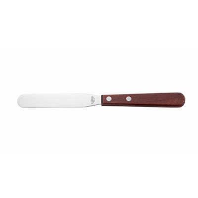 Winco TNS-4 Bakery Spatula, 4" x 3/4" blade, wood handle, stainless steel, satin finish