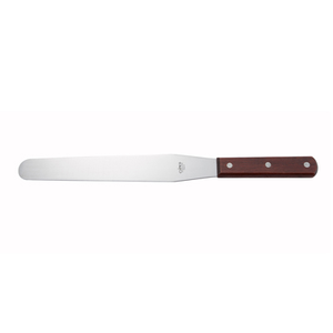 Winco TNS-9 Bakery spatula, 10" x 1-3/8" blade, wood handle, stainless steel, satin finish