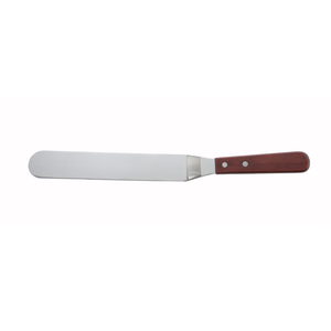 Winco TOS-9 Offset Spatula, 8-1/2" x 1-1/2" blade, wood handle, stainless steel