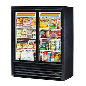 Two-Section Refrigerated Merchandiser with Sliding Glass Doors 
