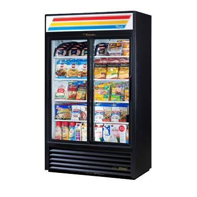 Two-Section Slim Line Refrigerated Merchandiser with Sliding Glass Doors
