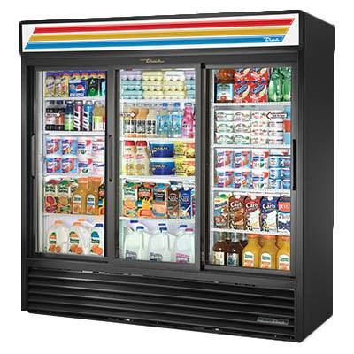 Three-Section Refrigerated Merchandiser with Sliding Glass Doors