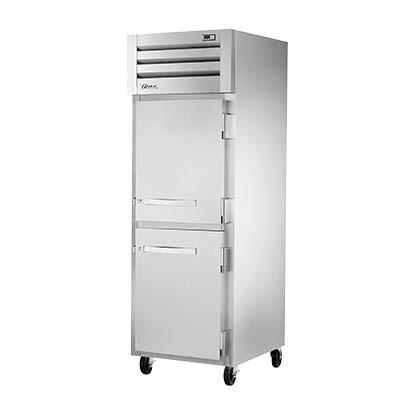 One-Section Reach-in Refrigerator with (2) Stainless Steel Half Doors