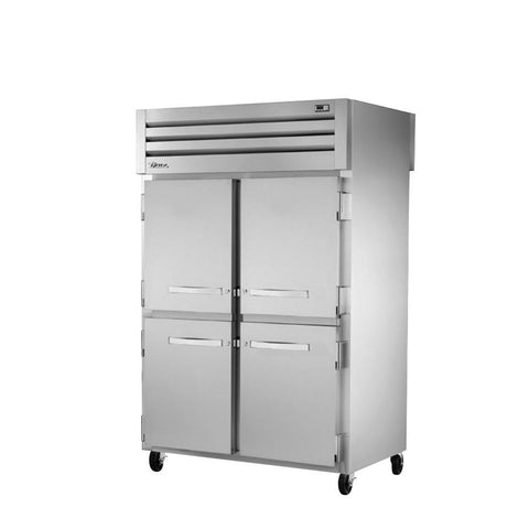 Two-Section Pass Thru Refrigerator with (4) Front/ (2) Rear Solid Doors