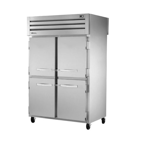 Two-Section Pass Thru Refrigerator with (4) Front/ (2) Solid Rear Doors