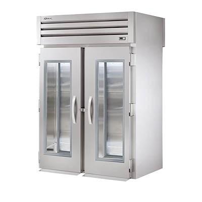 Two-Section Roll Thru Refrigerator with (2) Front Glass Doors