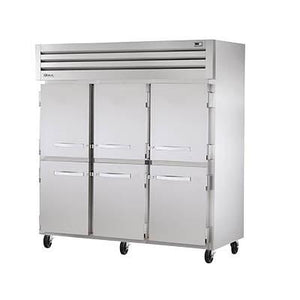 Three-Section Reach-In Freezer with (6) Stainless Steel Half Doors