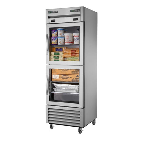 One-Section Reach-in Refrigerator/Freezer with (2) Half Glass Doors