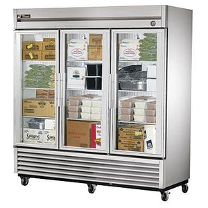 True T-72FG-HC~FGD01 Three-Section Reach-In Freezer with (3) Glass Doors