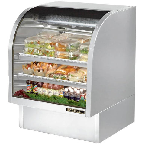 36" Full Service Deli Case with Curved Glass - 3 Levels, 115v