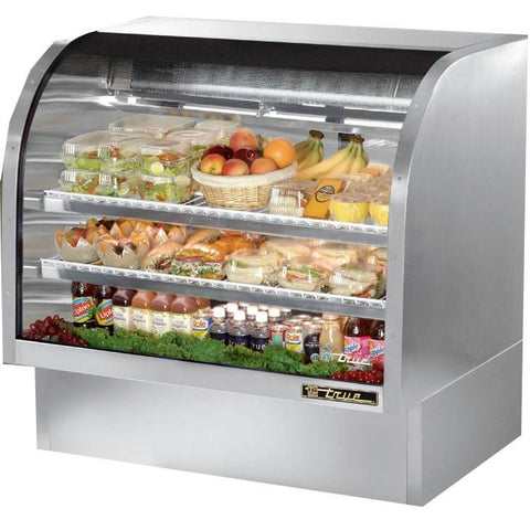  48" Full Service Deli Case with Curved Glass - 3 Levels, 115v