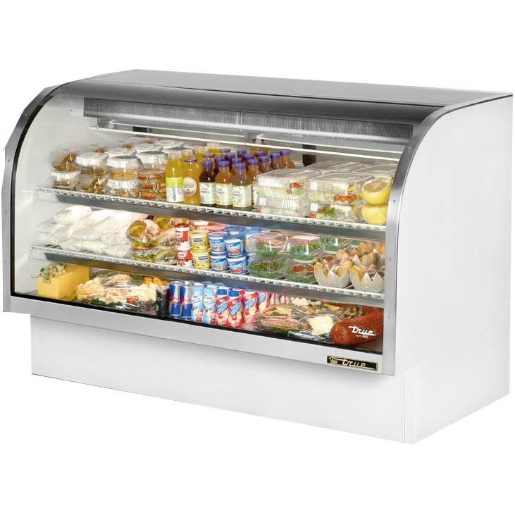 72" Full Service Deli Case with Curved Glass - 3 Levels, 115v