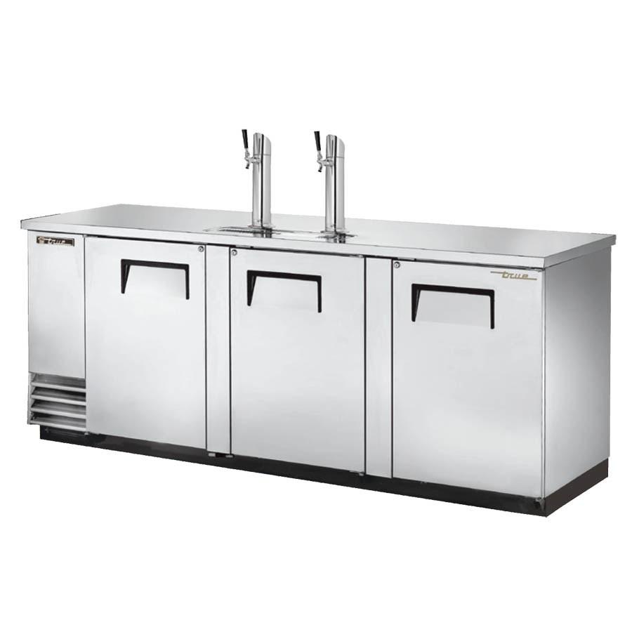 90" Draft Beer System with 4 Keg Capacity - 2 Columns, Stainless